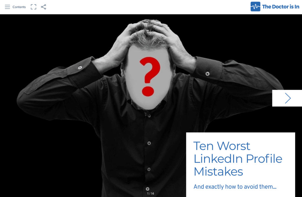Ten Worst LinkedIn Profile Mistakes