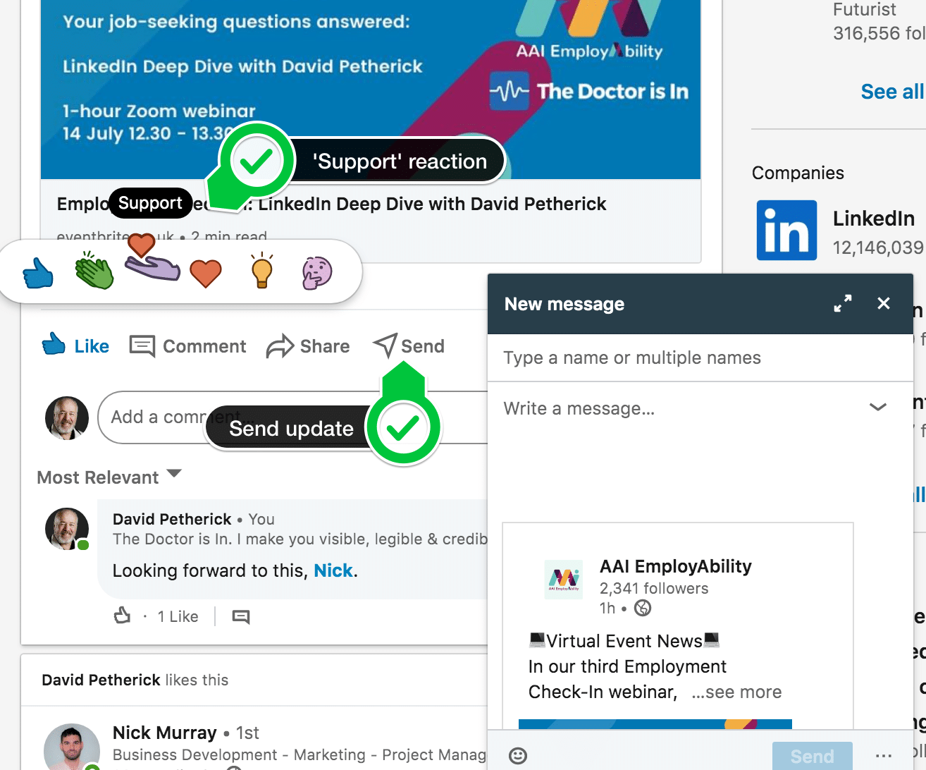 how to send an email to linkedin support