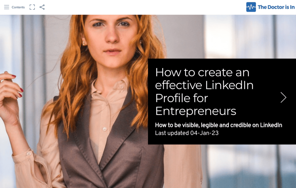 How to create an effective LinkedIn Profile for Entrepreneurs
